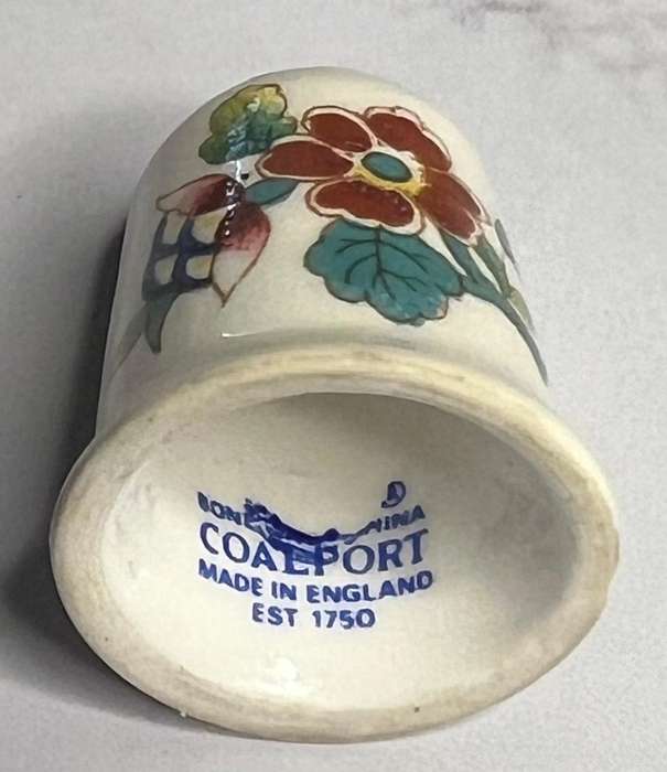 12 Vintage Fine Bone China Sewing Thimbles