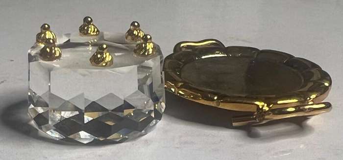 SWAROVSKI Crystal Memories Miniature Dollhouse Birthday Cake and Tray