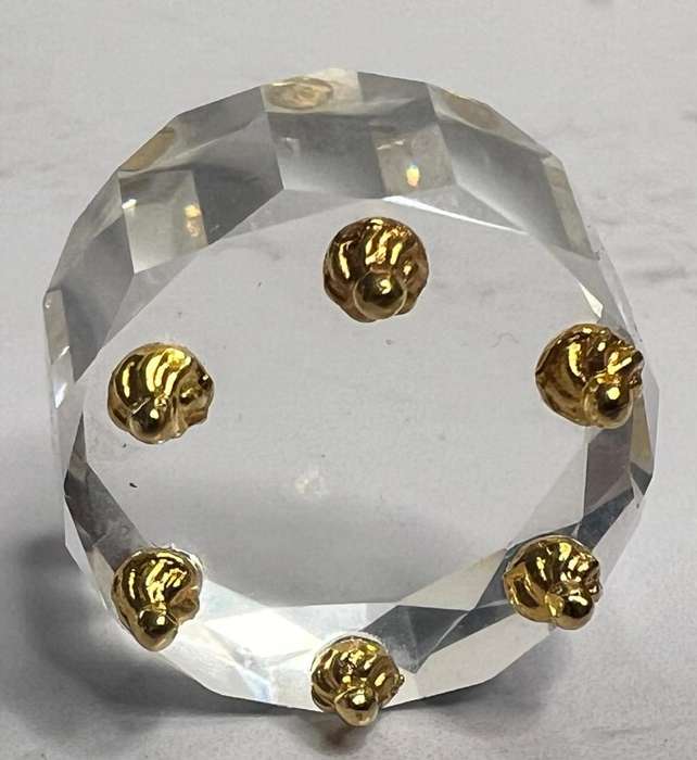 SWAROVSKI Crystal Memories Miniature Dollhouse Birthday Cake and Tray