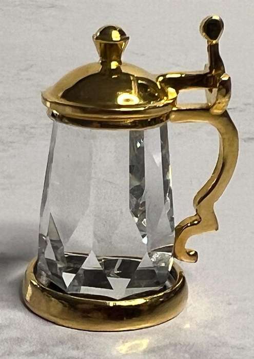 SWAROVSKI CRYSTAL MEMORIES  BEER MUG GOLD