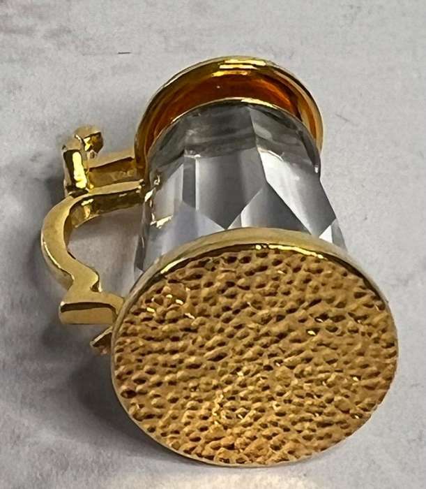 SWAROVSKI CRYSTAL MEMORIES  BEER MUG GOLD