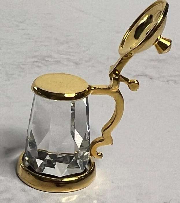 SWAROVSKI CRYSTAL MEMORIES  BEER MUG GOLD
