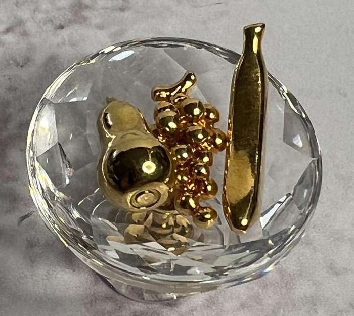SWAROVSKI CRYSTAL MEMORIES  FRUIT BOWL GOLD