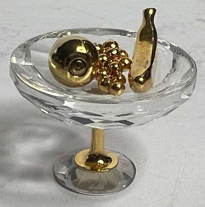 SWAROVSKI CRYSTAL MEMORIES  FRUIT BOWL GOLD