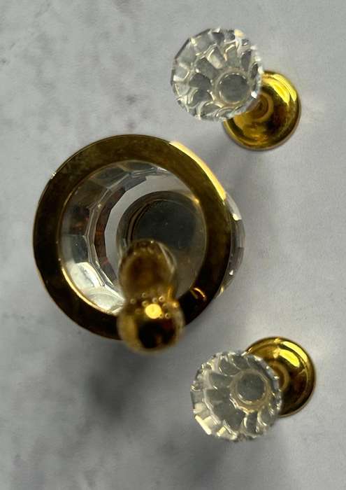 SWAROVSKI CRYSTAL MEMORIES  SPARKLING WINE COOLER / 2 FLUTES GOLD