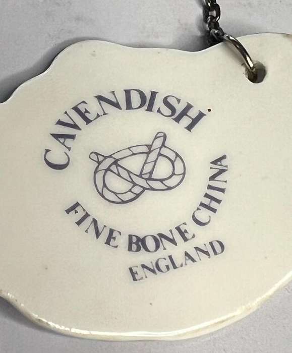 Fine bone china England CAVENDISH  DECANTER LABEL  Sherry