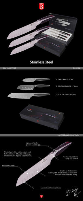 Berlinger Haus 3 pcs knife set, Phantom Line
