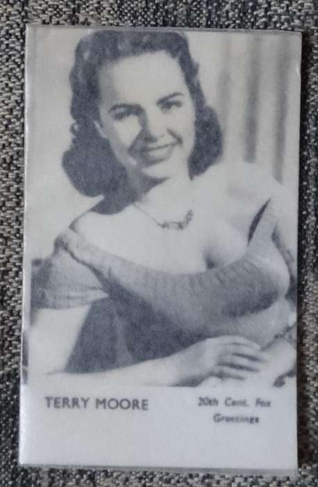 Greetings Card Of Terry Moore 20th Cent. Fox