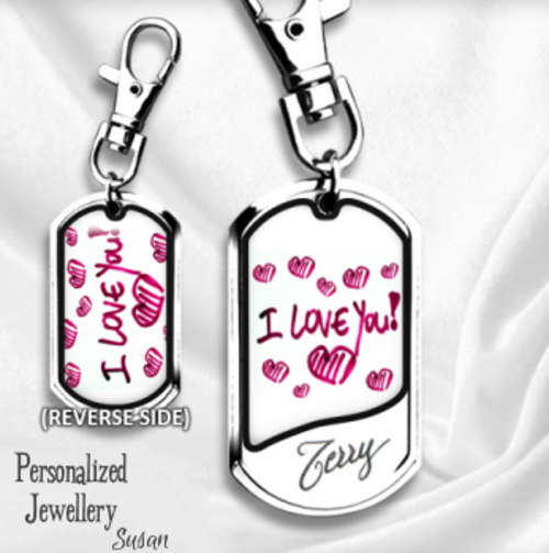 Personalized I Love You Key Ring