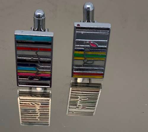 Stainless steel branded cufflinks