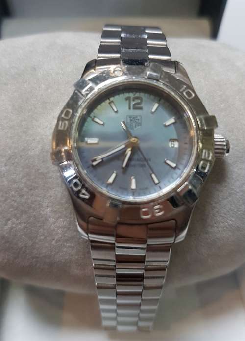 Tag Heuer lady`s Aquaracer Blue Mother of Pearl face - Authenticated