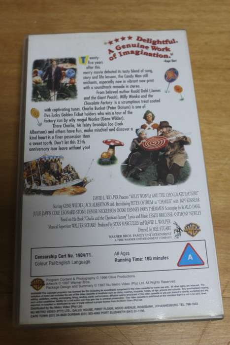Collectible Willy Wonka and The Chocolate Factory on VHS Video