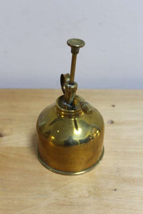 vintage brass oil pump