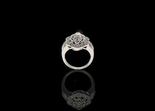 9ct (5.3grams) White Gold Diamond Ring