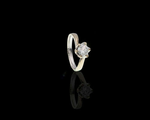 18ct (3.5grams) White Gold 0.67ct Round Brilliant Diamond I SI1 Ring