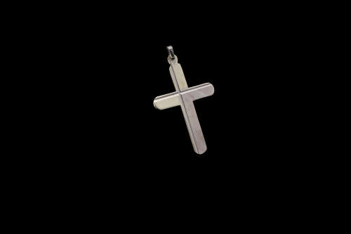 2.3grams 9 carat White Gold Cross Pendant