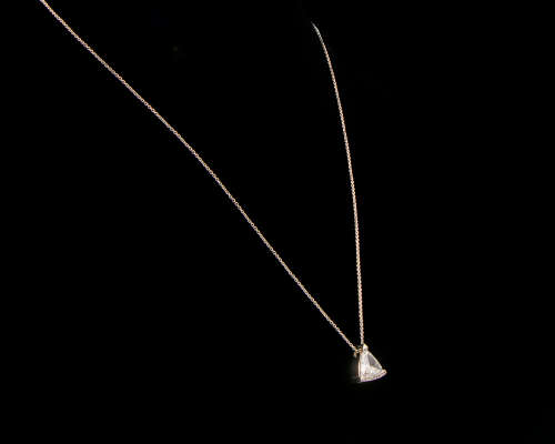 9ct White Gold Chain and 18ct White Gold Diamond Pendant
