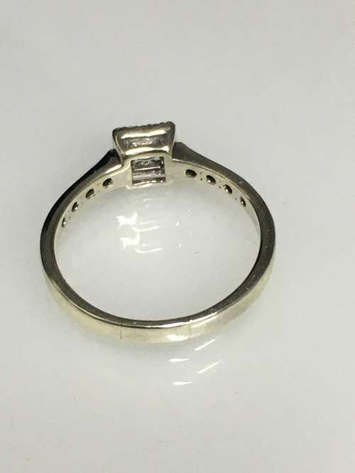 2.6 grams 9 carat White Gold  Diamond Engagement Ring