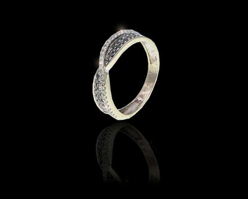 Fashionable White Gold Diamond Half Eternity Ring