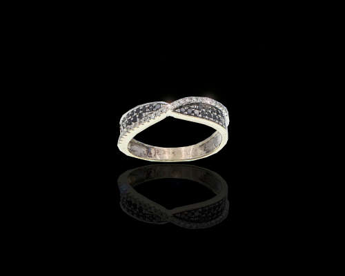 Fashionable White Gold Diamond Half Eternity Ring