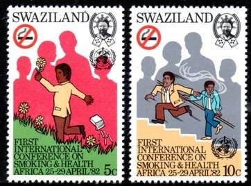 Swaziland - 1982 Pan-African Congress on Smoking and Health Set MNH SG 397-398