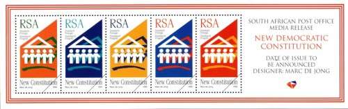 South Africa - 1996 New Constitution Media Release MNH