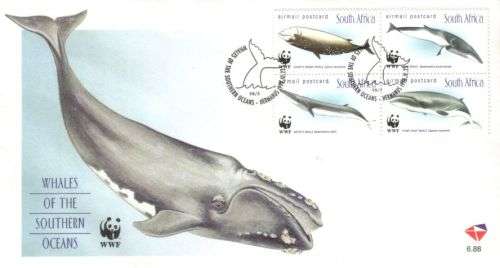 South Africa - 1998 Whales WWF FDC 6.88