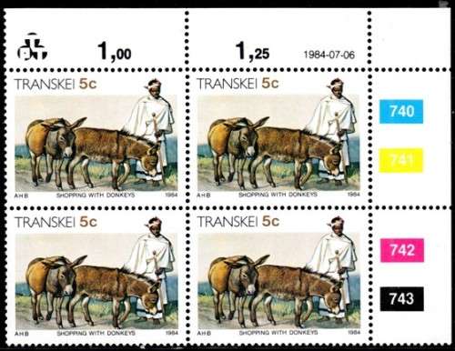 Transkei - 1984 Definitive Xhosa Culture 5c Control Block (1984.07.06) SACC 147