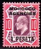 Morocco Agencies - 1907 KEVII 1p MH SG 120a