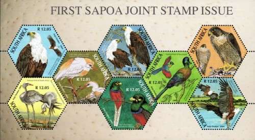 South Africa - 2004 SAPOA 1st Joint Issue Birds Sheet MNH SACC 1680