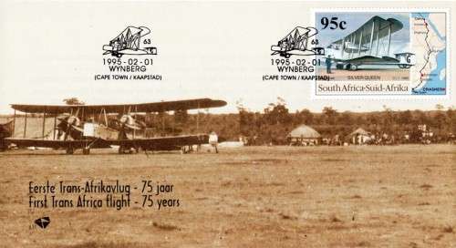 South Africa - 1995 First Trans-Africa Flight 75 Years FDC 6.11
