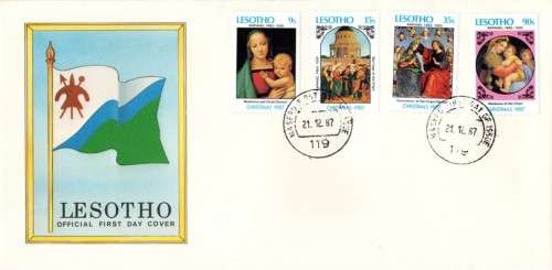 Lesotho - 1987 Christmas FDC