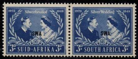 SWA - 1948 Royal Silver Wedding Pair MNH SACC 165