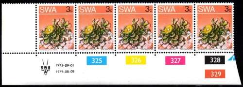 SWA - 1979 Succulents 3c 1979.08.08 Control Block MNH SACC 252bf
