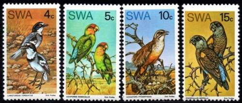 SWA - 1974 Rare Birds Set MNH SACC 269-272