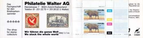 SWA - 1986 Buffalo Booklet MNH SACC 471
