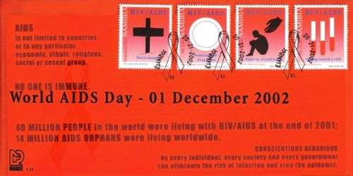 Namibia - 2002 AIDS Awareness FDC 3.35