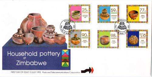 Zimbabwe - 1993 Household Pottery FDC SG 854-859