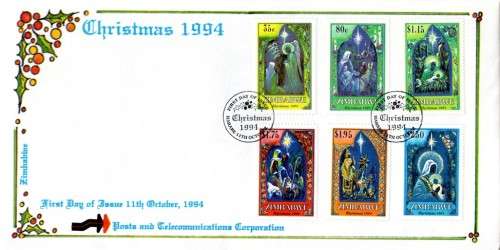 Zimbabwe - 1994 Christmas FDC SG 882-887