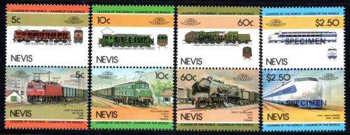 Nevis - 1984 Railway Locomotives SPECIMEN Set MNH SG 219-226
