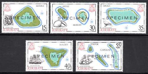 Kiribati - 1986 Island Maps SPECIMEN Set MNH SG 256-260
