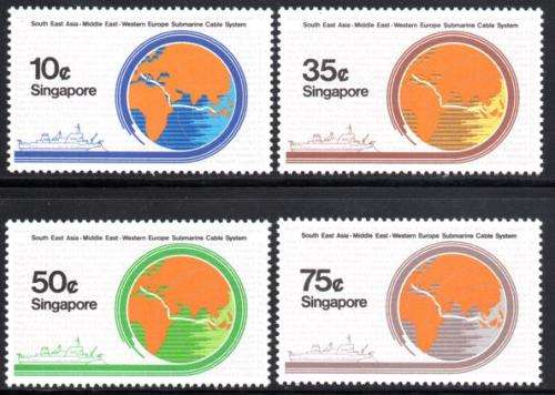 Singapore - 1986 SEA-ME-WE Submarine Cable Project Set MNH SG 535-538