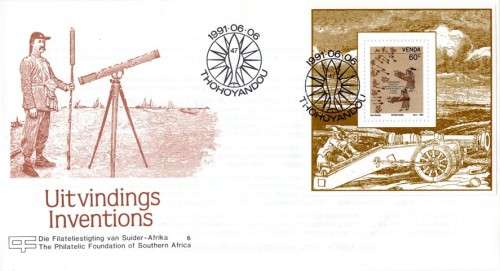Venda - 1991 Philatelic Foundation MS Inventions FDC V6