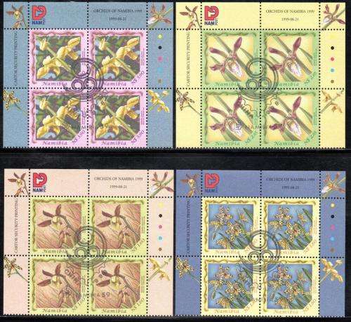 Namibia - 1999 Orchids Control Block Set Used SACC 308-311