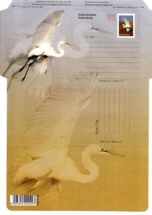 South Africa - 2009 Egret Aerogramme (2009.07.06) Mint