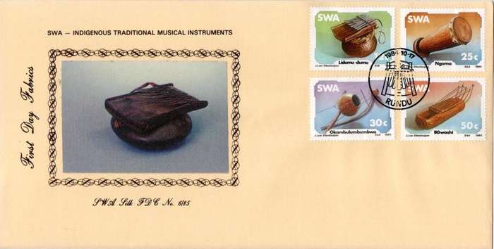 SWA - 1985 Traditional Musical Instruments Silk FDC