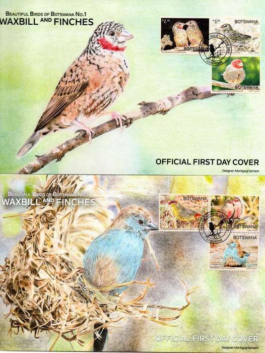 Botswana - 2024 Waxbills and Finches FDC Set
