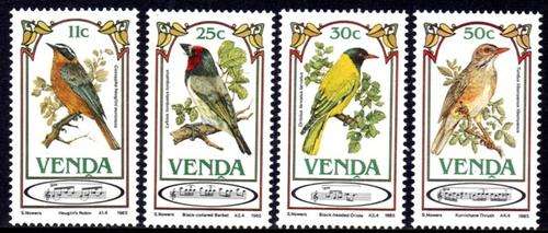 Venda - 1985 Songbirds Set MNH SACC 104-107