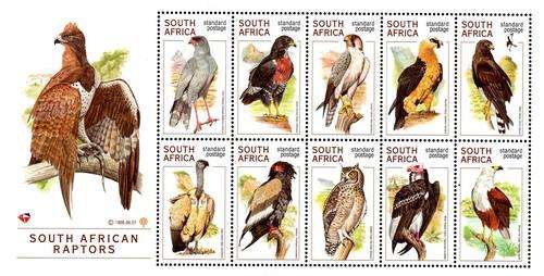 South Africa - 1998 Raptors Booklet Sheet MNH SACC 1118a