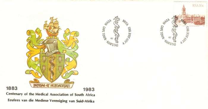 South Africa - 1983 Centenary of  Medical Association Cover